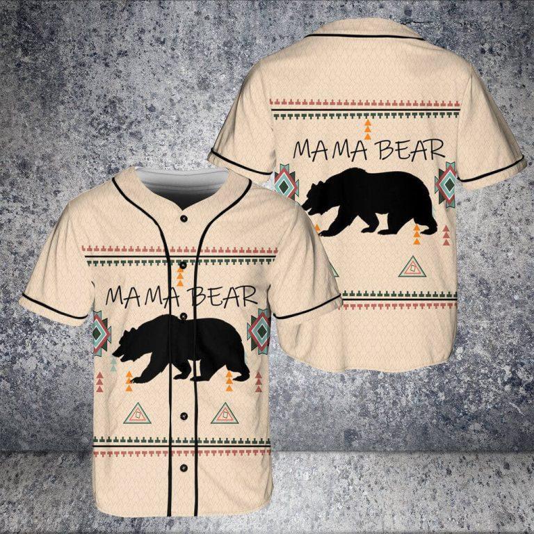 Mama Bear Native Symbol Native American Baseball Jersey Mama Bear Native Symbol Native American Baseball Jersey