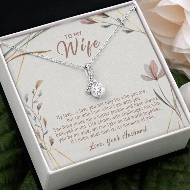 Gift For Wife To My Wife Necklace Wedding Anniversary Birthday Valentines Gift For Wife To My Wife Necklace Wedding Anniversary Birthday Valentines