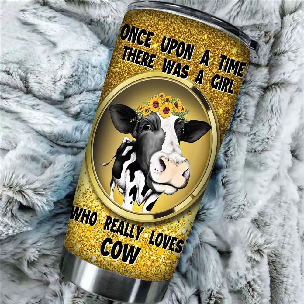 Once Upon A Time There Was A Girl Who Loves Cows Vacuum Tumbler Mug Once Upon A Time There Was A Girl Who Loves Cows Vacuum Tumbler Mug